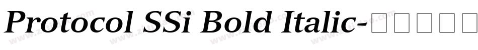 Protocol SSi Bold Italic字体转换
